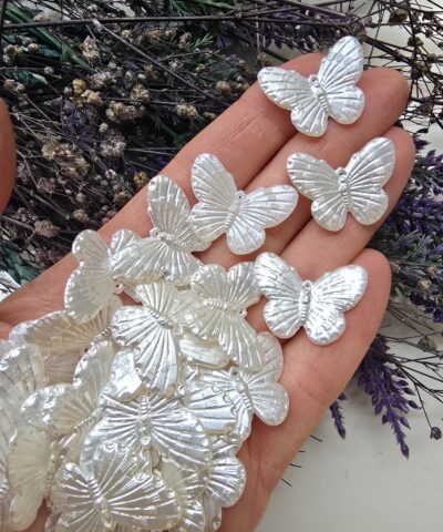 Kelebek Sedef Renkli Akrilik İnci Boncuk