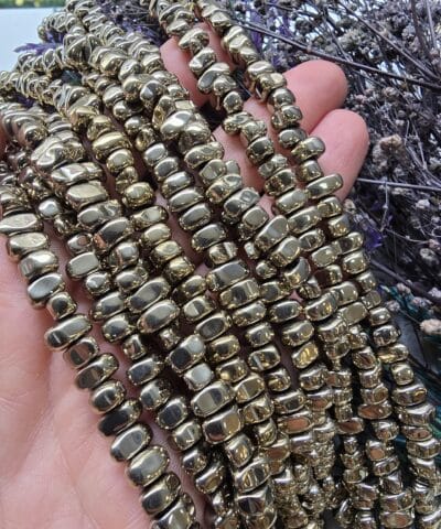 Kirik Sekilli Hematit Dogal Tas 6 7 Mm Soft Gold