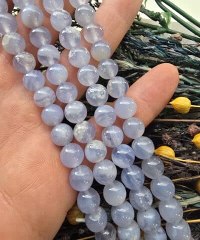 Küre Dizi Kalsedon Taşı - 8 MM