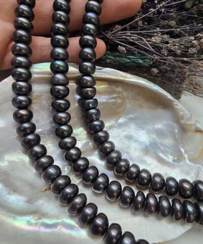 10 Mm Premium Disk Dogal Siyah İnci 3