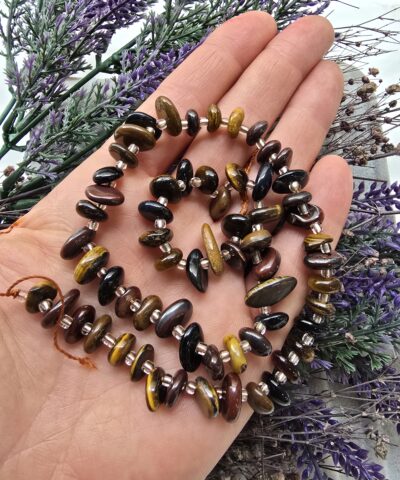 Disk Doğal Kaplan Gözü Taşı