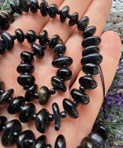 Alternative view of Disk Doğal Siyah Kaplan Gözü Taşı