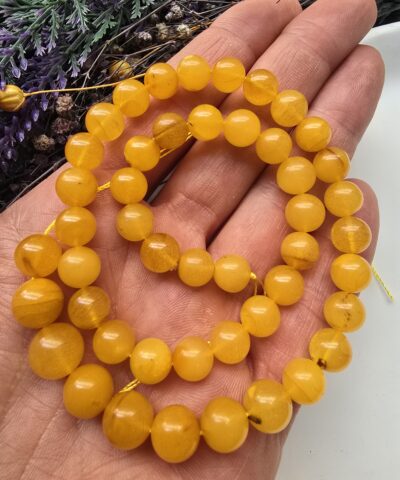 8 MM Bal Renkli Kehribar Dizi 40 CM