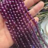 6 MM Fasetli Küre Ametist Renkli Ceyt Taşı
