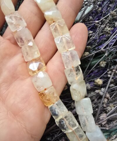 10x10 Mm Faset Kesim Kare Sitrin Tasi 3