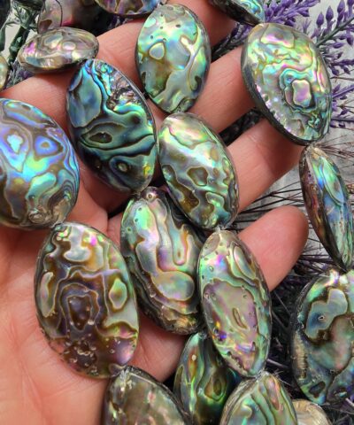 20x30 Mm Oval Siyah Dogal Sedef Tasi 2