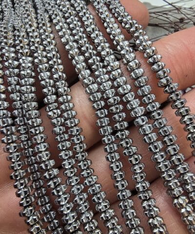 4 Mm Cicek Rondela Hematit Tasi