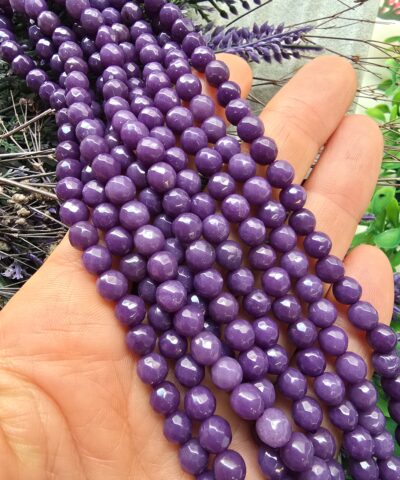 6 Mm Fasetli Kure Ametist Renkli Ceyt Tasi