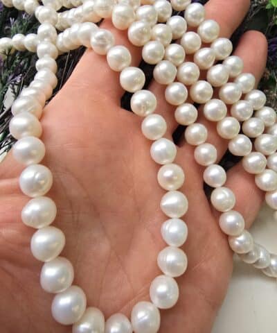 7 8 Mm Premium Oval Dogal Barok İnci 2