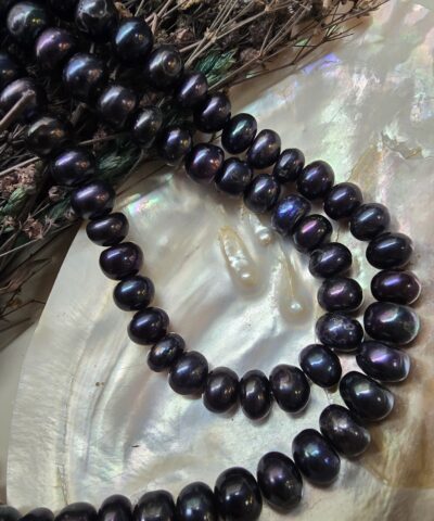 8 9 Mm Premium Disk Dogal Siyah İnci 5