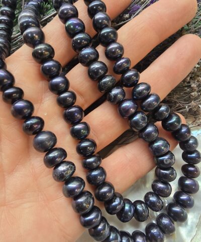 8 9 Mm Premium Disk Dogal Siyah İnci 6