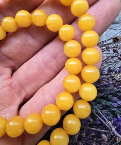 8 Mm Bal Renkli Kehribar Dizi 40 Cm 4