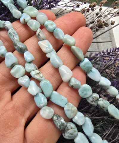 Amorf Sekilli Larimar Dogal Tas Dizi 2