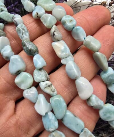 Amorf Sekilli Larimar Dogal Tas Dizi 3