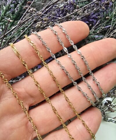 Burgu Desenli Kuyumcu Celik Zincir 2