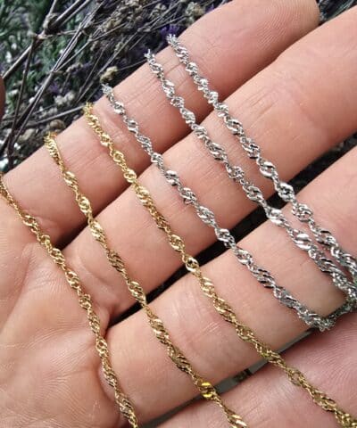 Burgu Desenli Kuyumcu Celik Zincir