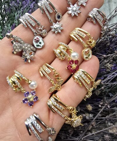 Charm Sallantili Zirkon Tasli Koyle Ve Bileklik Uclari 5