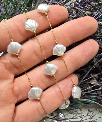 Deniz Kabuklu Celik Zincir Gold