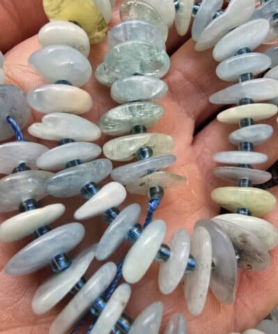 Disk Dogal Akuamarin Tasi