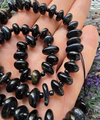 Disk Dogal Siyah Kaplan Gozu Tasi 3