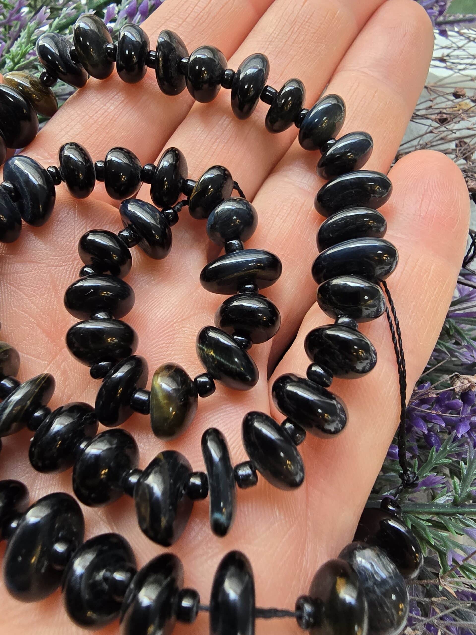 Disk Dogal Siyah Kaplan Gozu Tasi 3