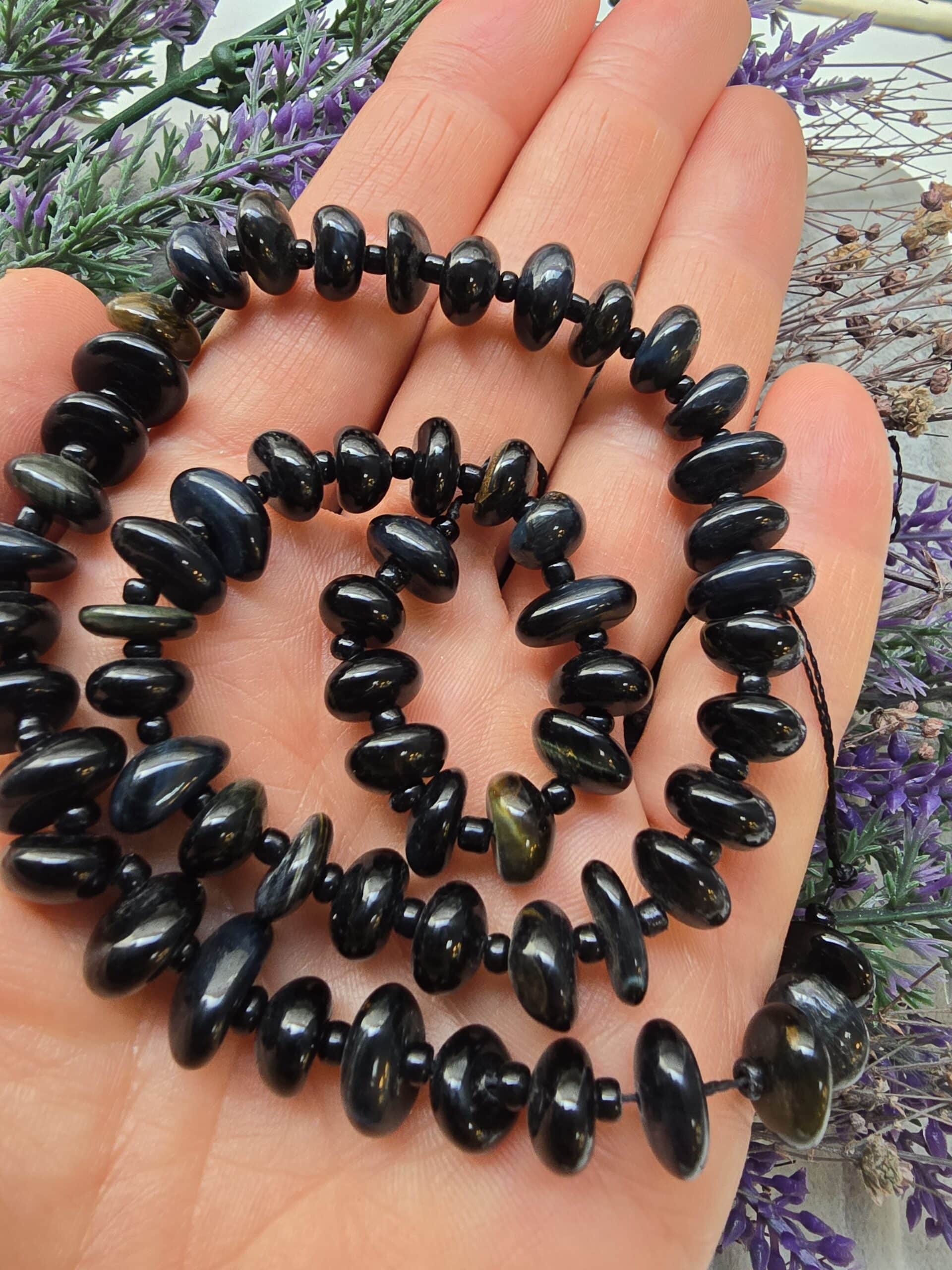 Disk Dogal Siyah Kaplan Gozu Tasi