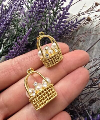 İnci Sepeti Zirkon Tasli Charm
