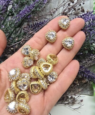 Kalp Zirkon Tasli Charm