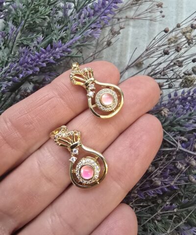 Lale Doner Gozlu Zirkon Tasli Charm