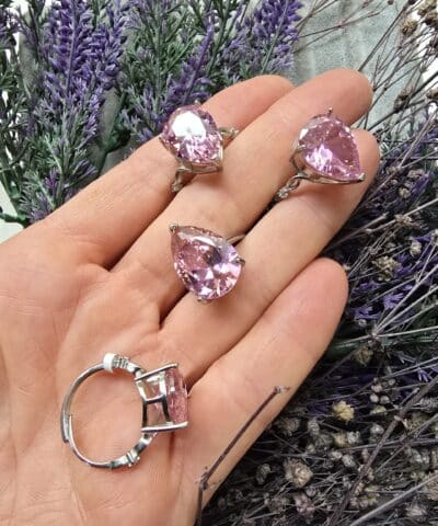 Pembe Zirkon Tasli Yuzuk