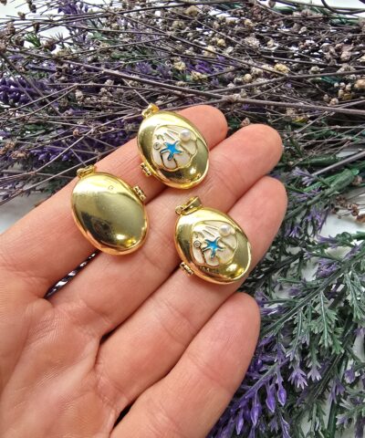 Sedef Mineli Oval Ac Kapa Madalyon 11