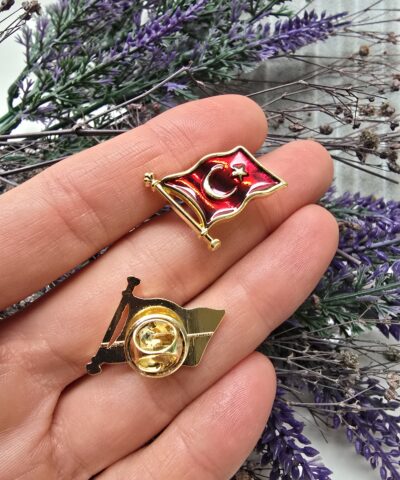 Turk Bayrakli Yaka İgnesi Bros