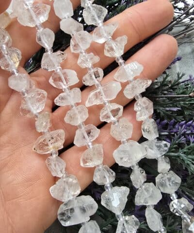 10 14 Mm Boncuklu Herkimer Diamont Tasi