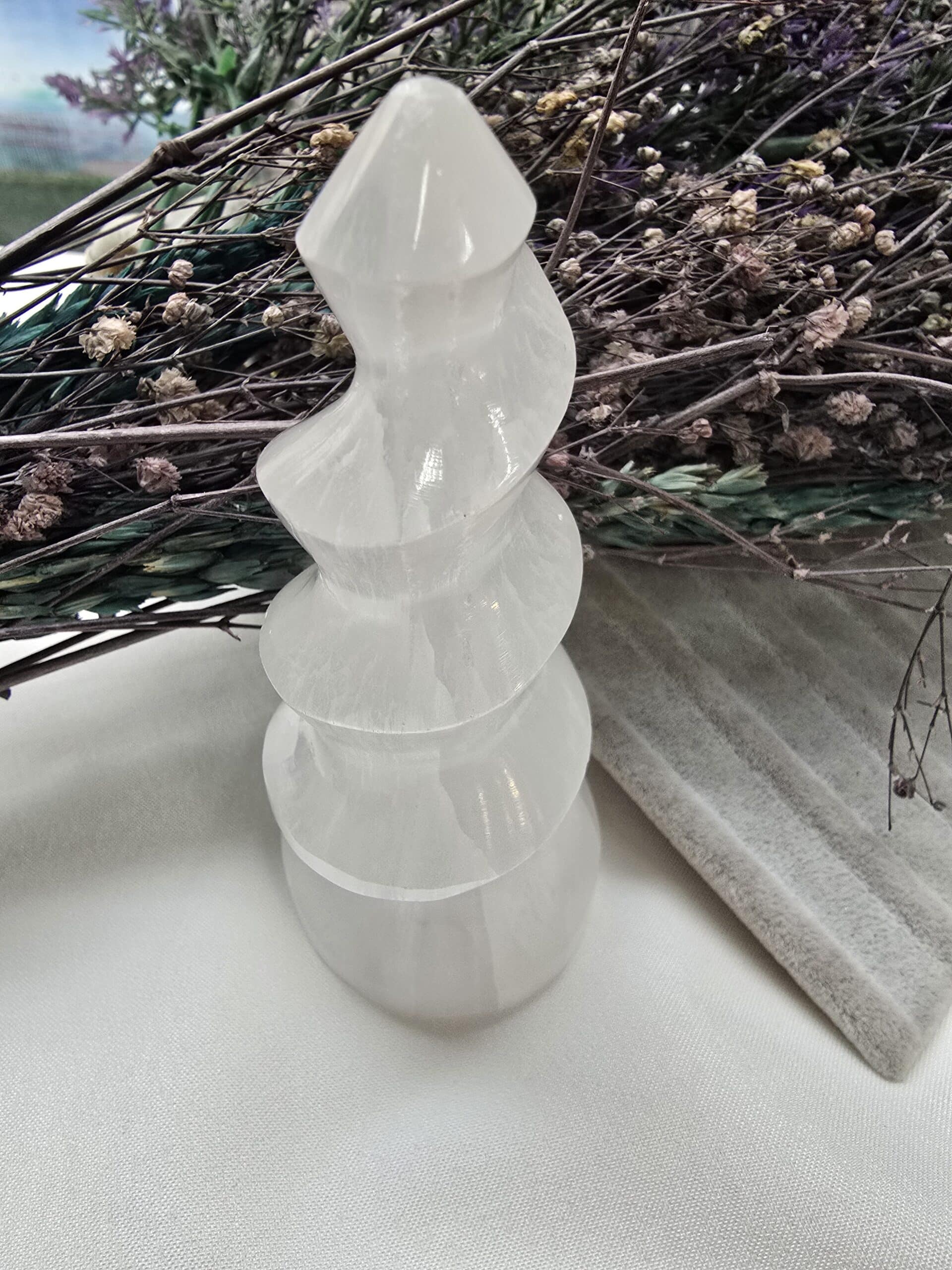 10 Cm Burgu Selenit Tasi