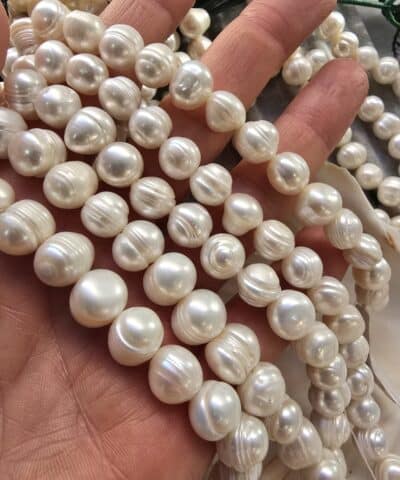 10 Mm Oval Dogal İnci 2