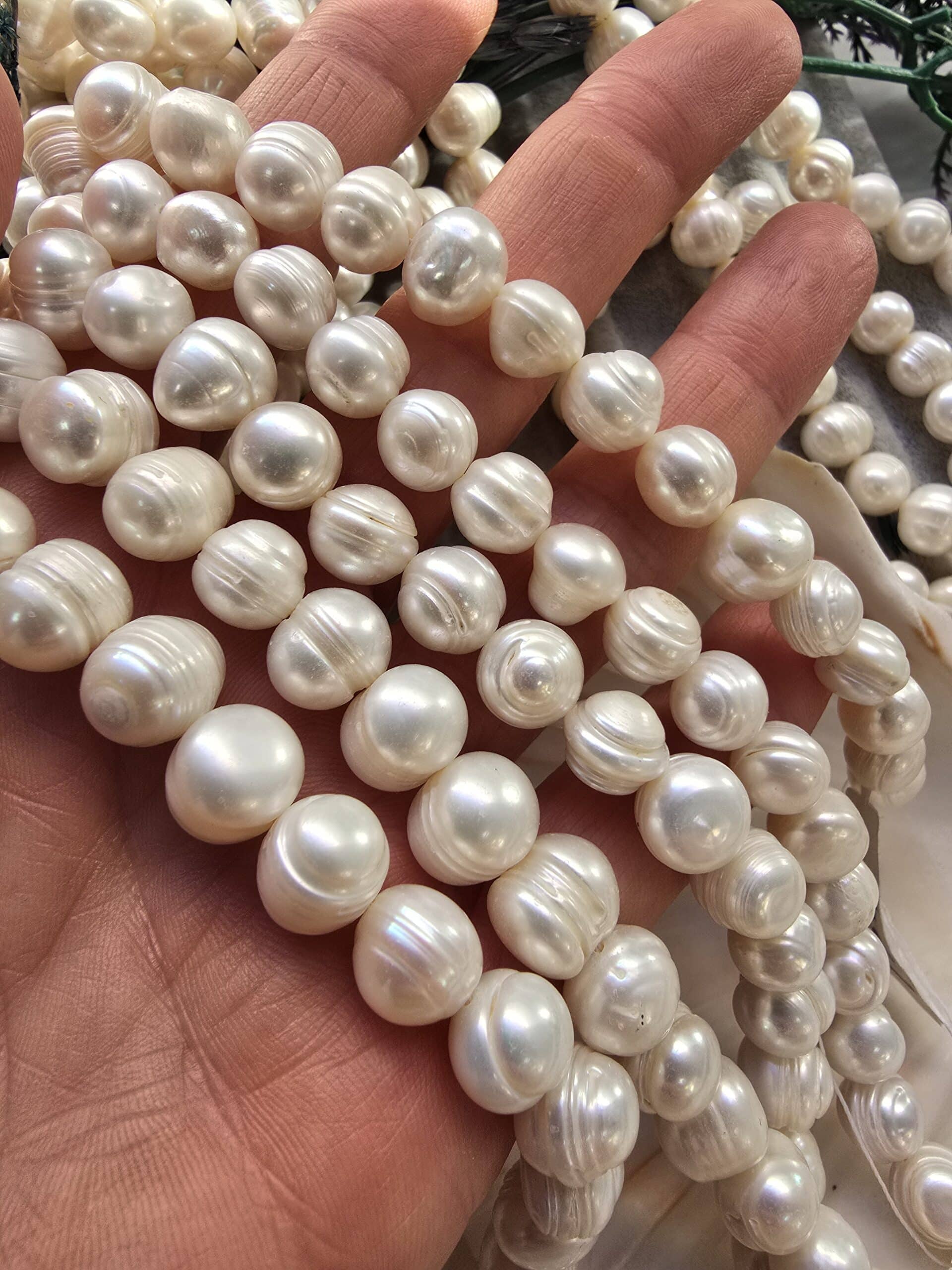 10 Mm Oval Dogal İnci 2