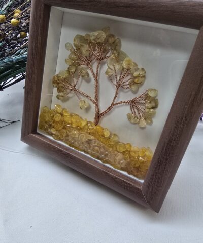 Sitrin Doğal Taş Süs Obje Hediyelik Masa Üstü Çerçeve