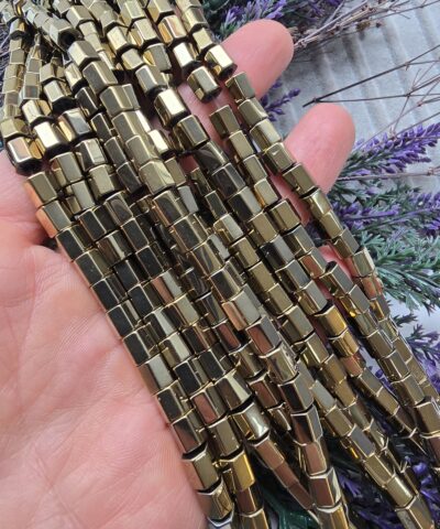 6x6 MM Vida Düğüm Gizleme Hematit Taşı