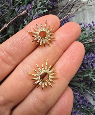 Çift Kulplu Güneş Charm Kolye Ucu