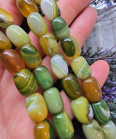 10x14 Mm Arpa Yesil Akik Tasi 2