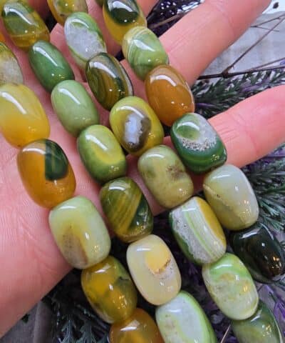 10x14 Mm Arpa Yesil Akik Tasi 3