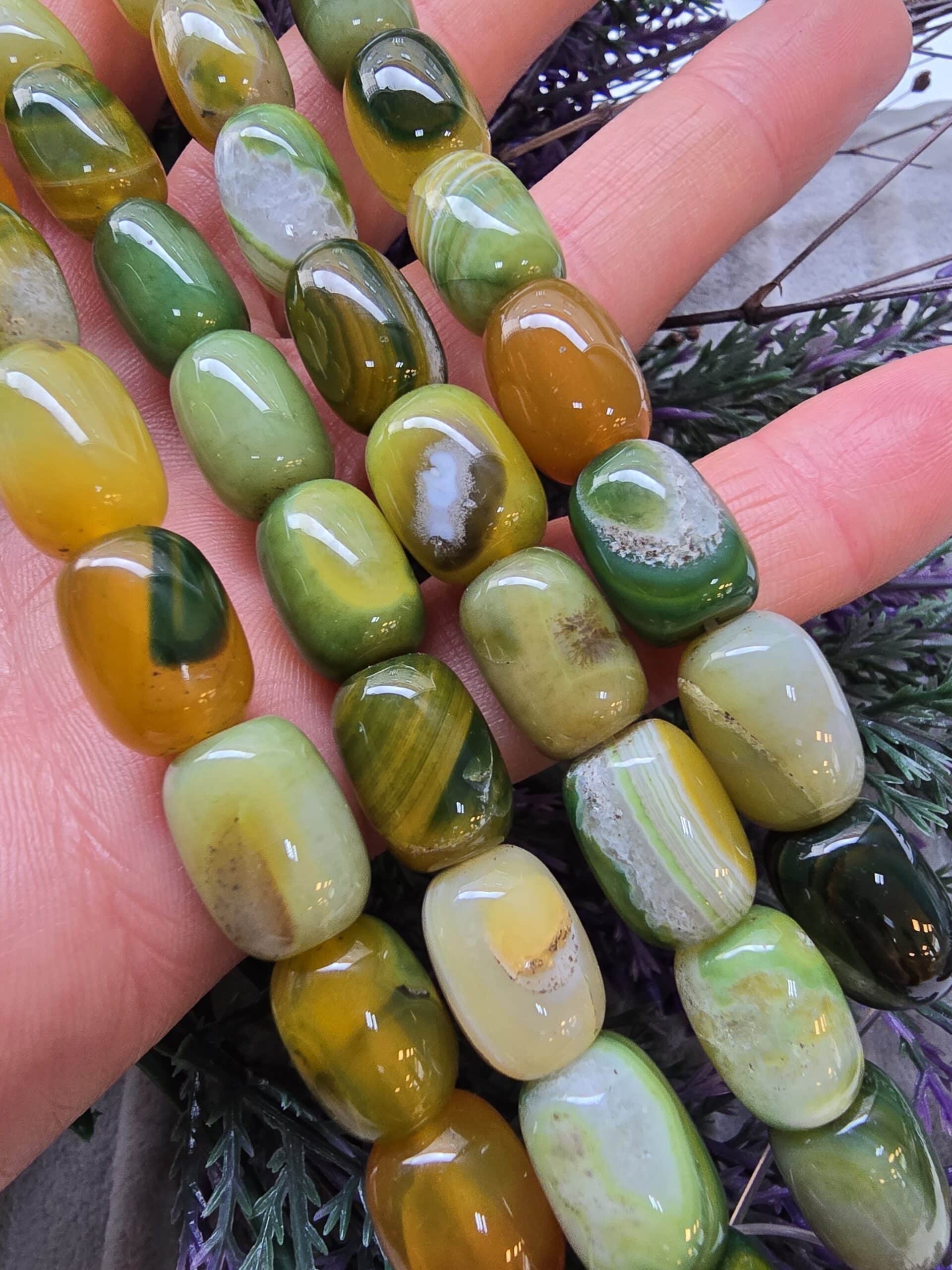 10x14 Mm Arpa Yesil Akik Tasi 3