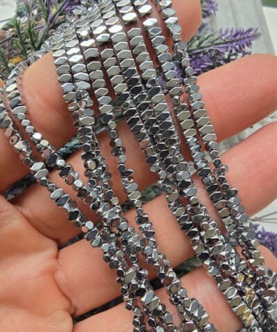 2x4 Mm Kosesiz Dikdortgen Hematit Tasi Gumus