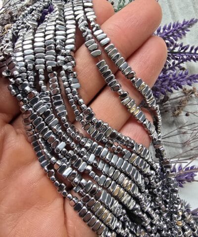 2x4 Mm Oval Dikdortgen Hematit Tasi Gumus