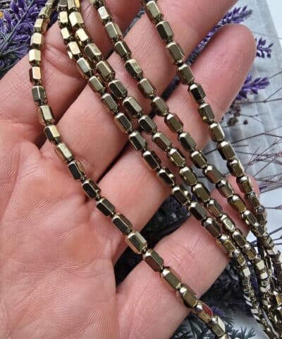 3x6 Mm Vida Hematit Tasi Soft Gold