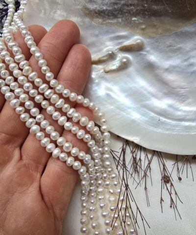 4x5 Mm Premium Oval Dogal İnci 2