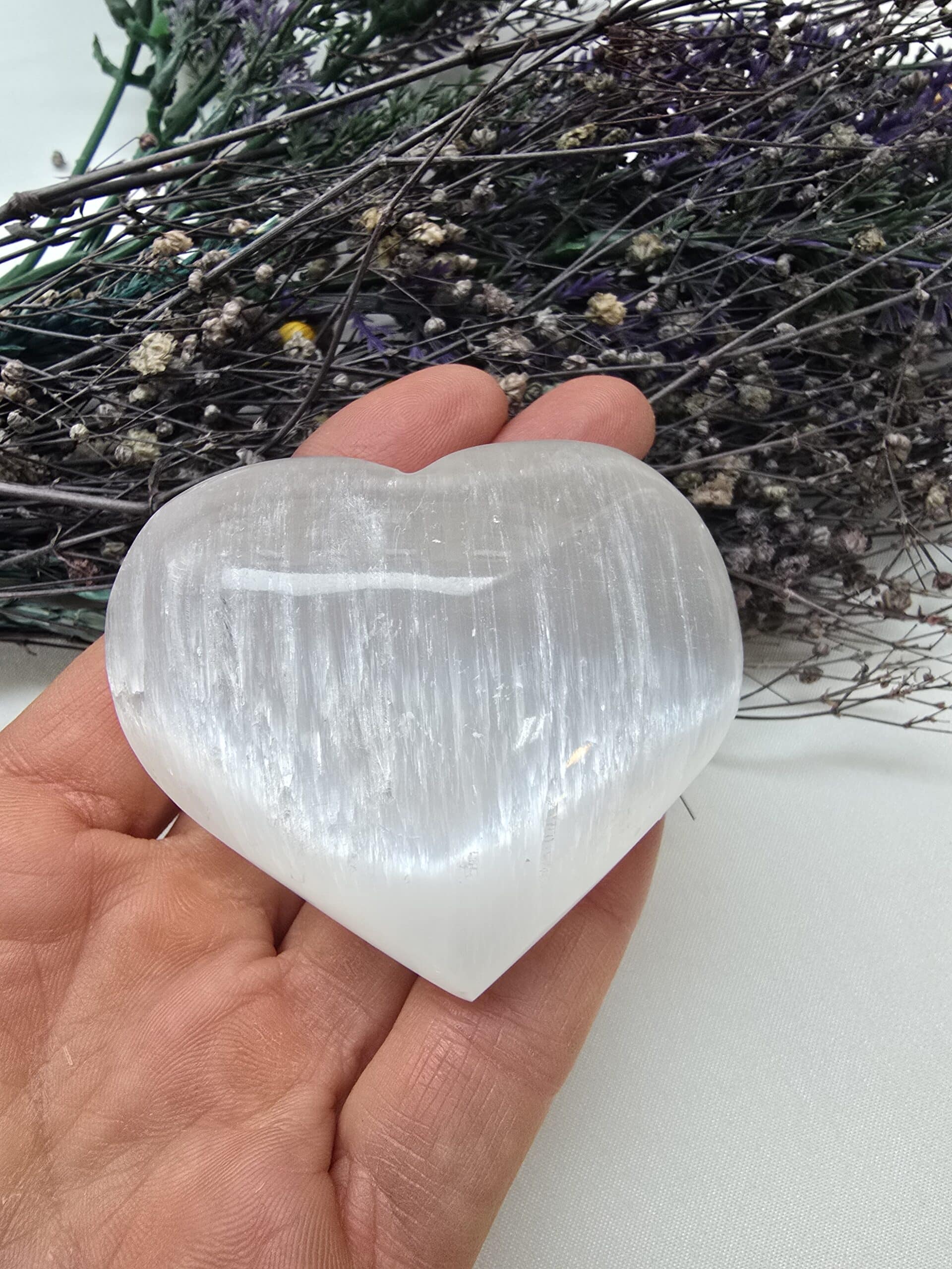 5 Cm Kalp Selenit Tasi 2