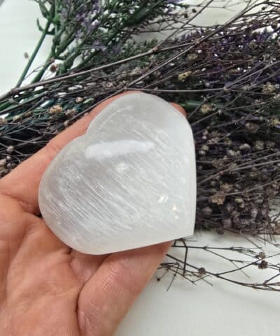 5 Cm Kalp Selenit Tasi 3