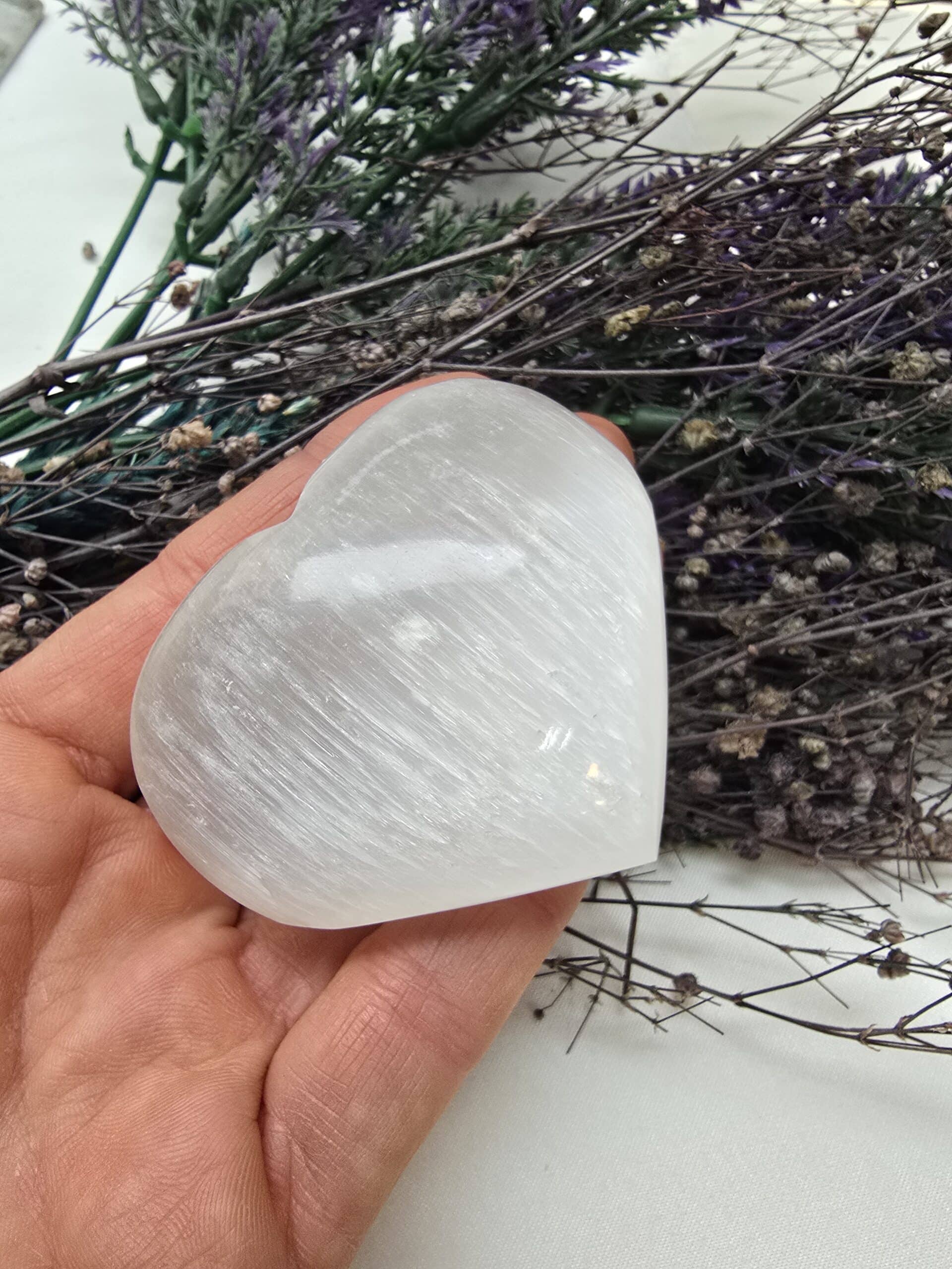 5 Cm Kalp Selenit Tasi 3