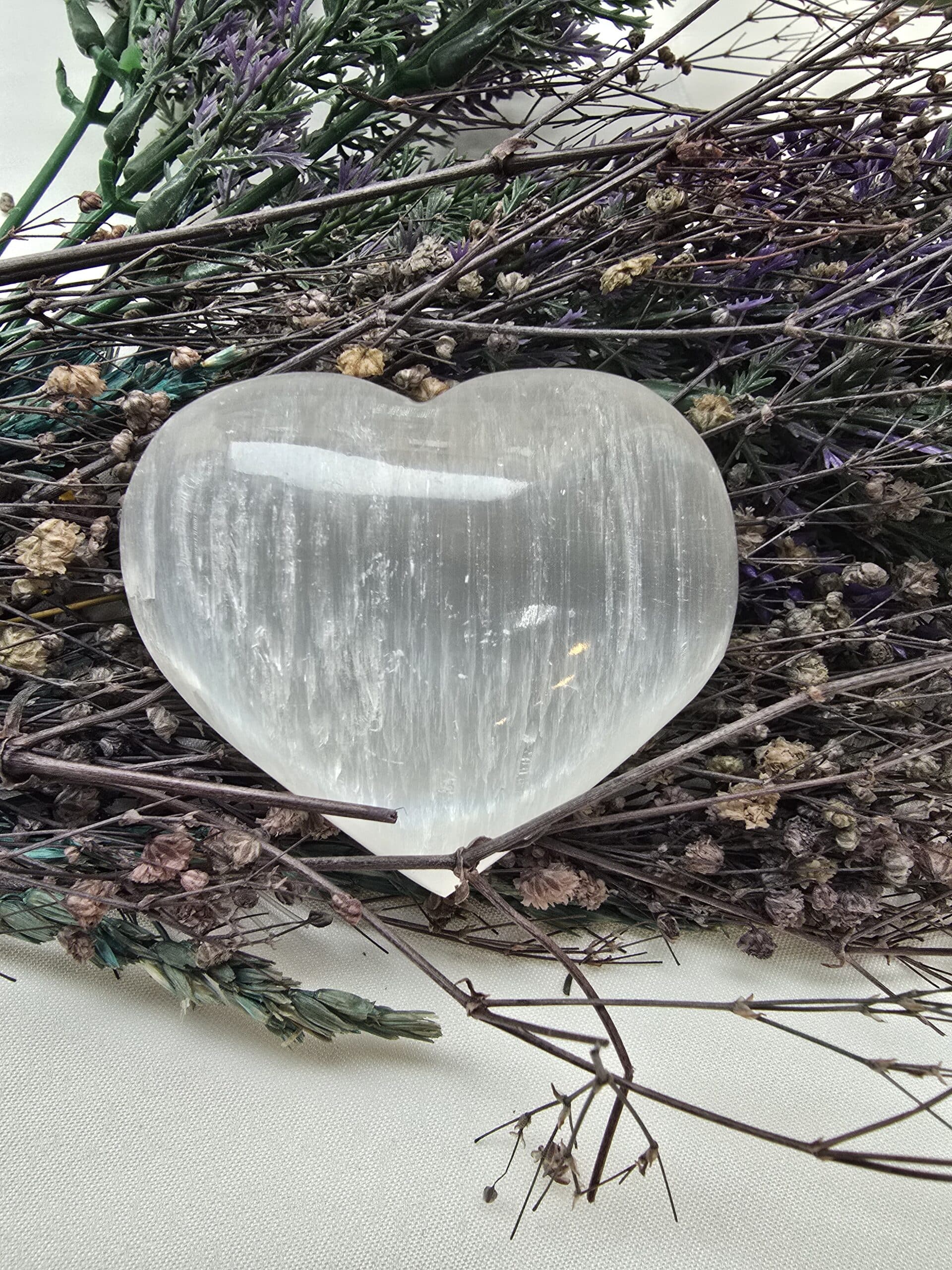 5 Cm Kalp Selenit Tasi